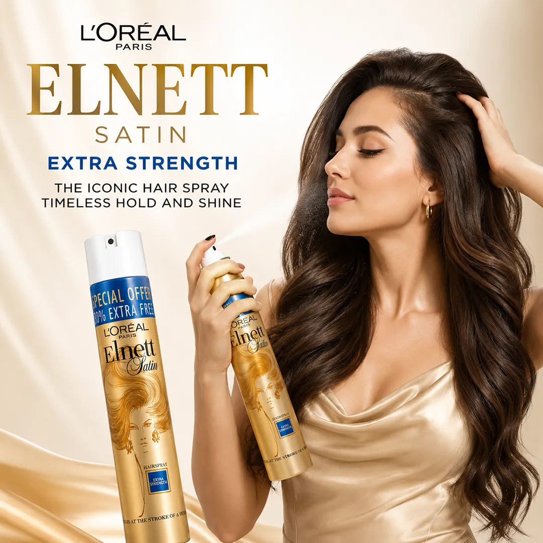 LOREAL ELNETT SATIN HAIR SPRAY 300ML EXTRA STRENGTH