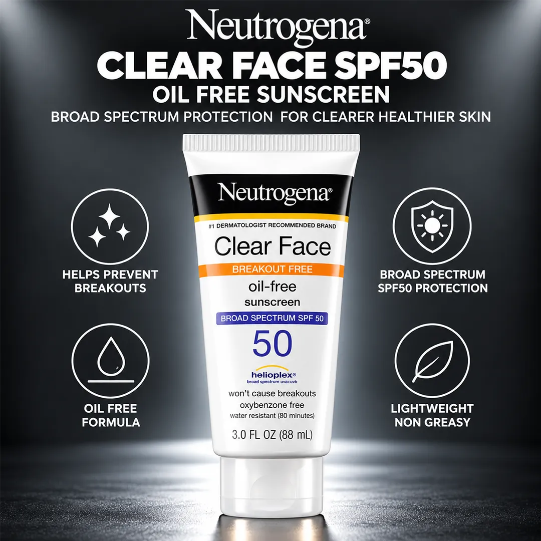 NEUTROGENA SUNSCREEN CLEAR FACE SPF50 88ML