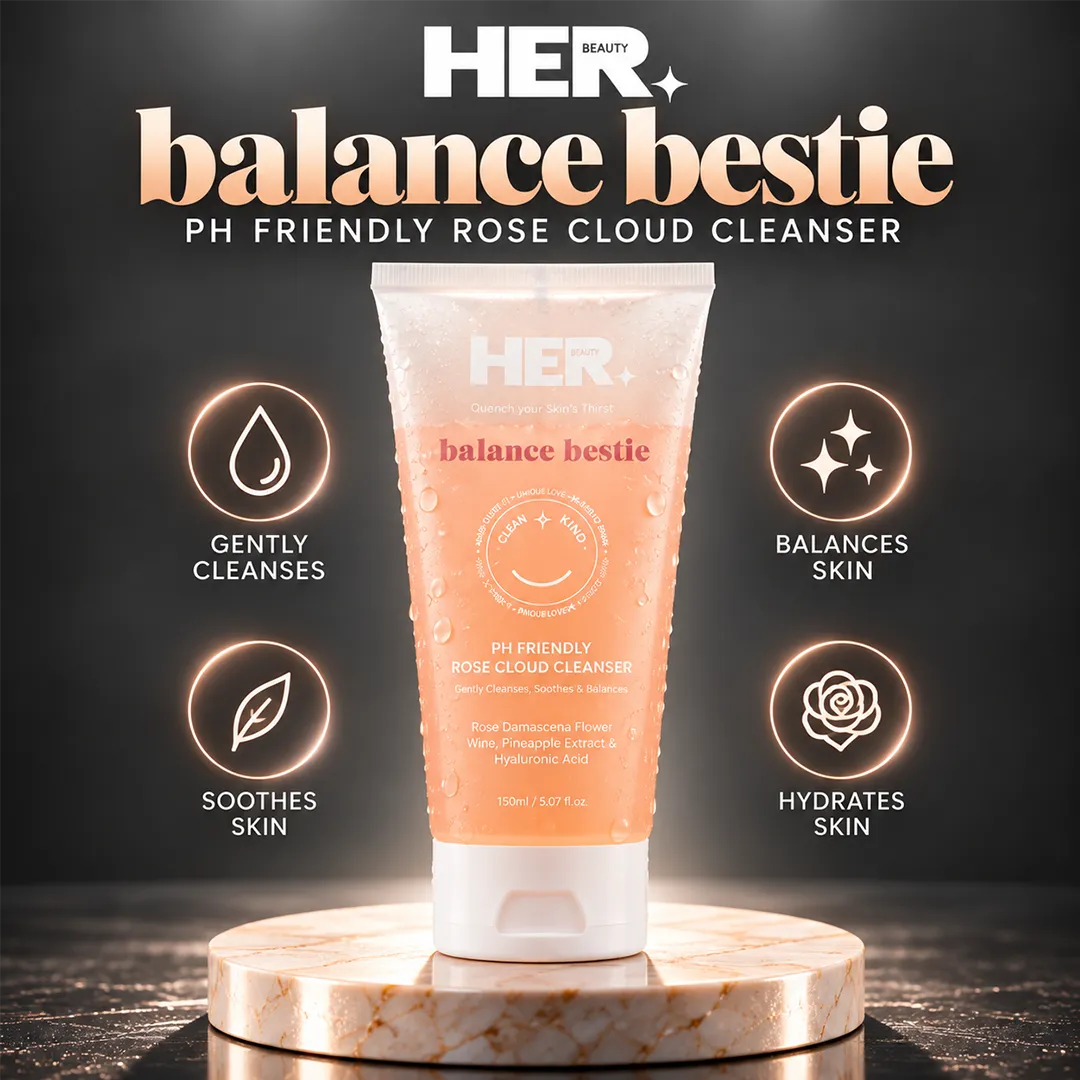 HER BEAUTY PH FRIENDLY ROSE CLOUD CLEANSER 150ML