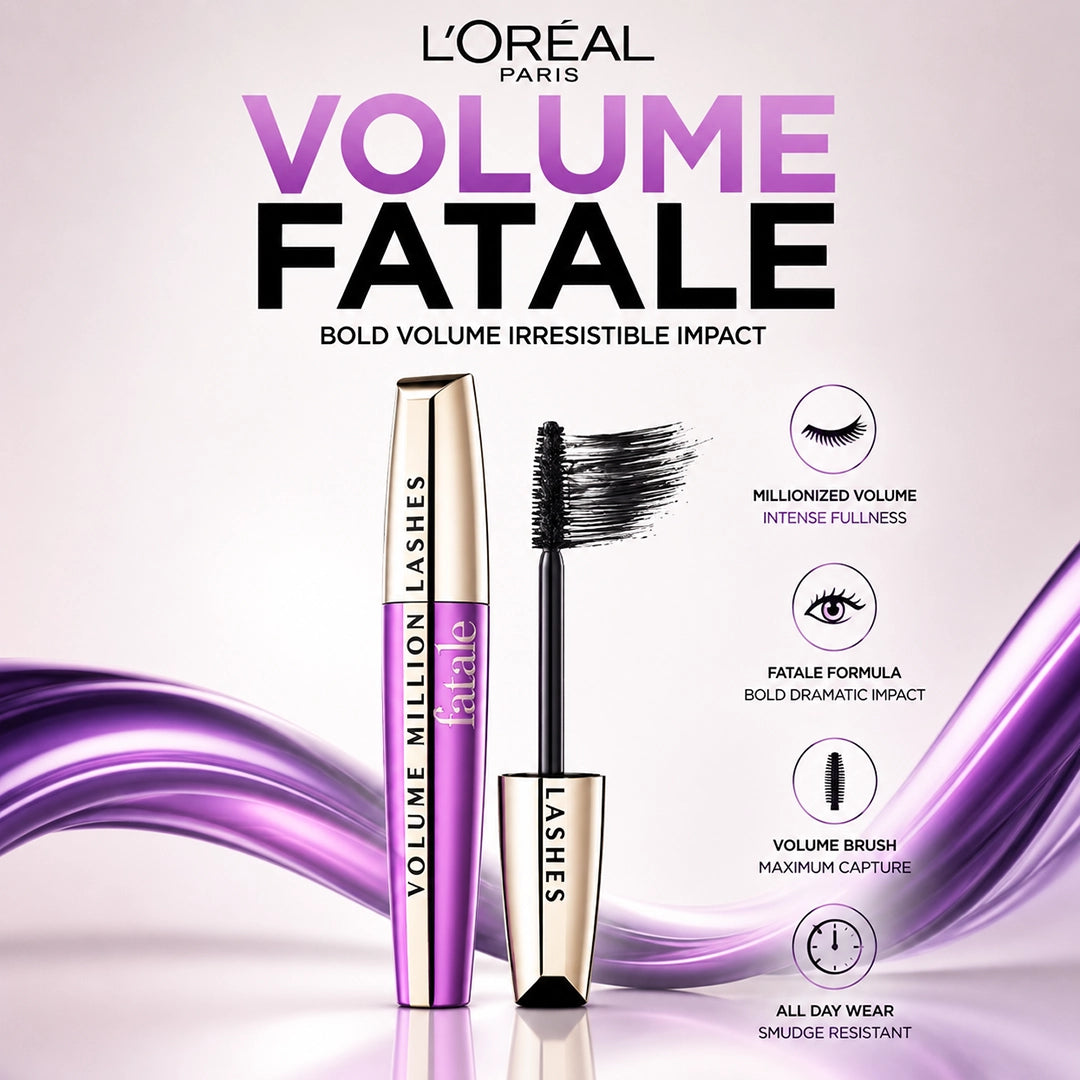 LOREAL MASCARA VOLUME FATALE MASCARA  BLACK (1509)