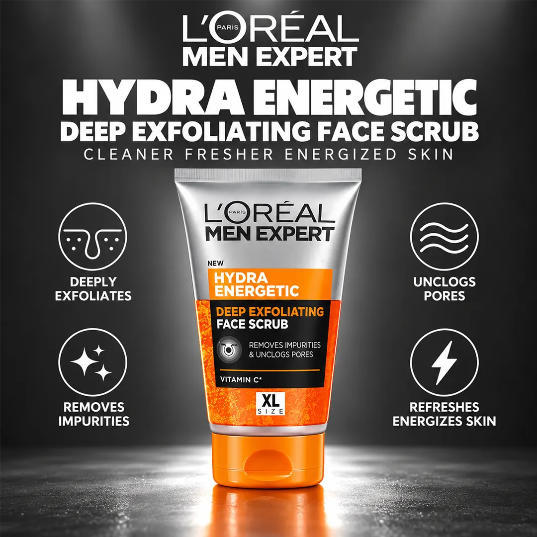 LOREAL MEN EXPERT FACE SCRUB 100ML HYDRA ENERGETIC DEEP EXFO