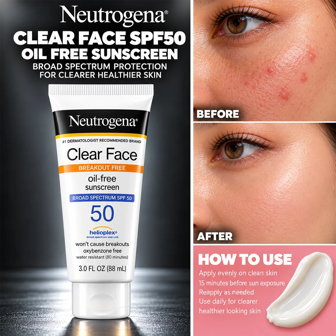 NEUTROGENA SUNSCREEN CLEAR FACE SPF50 88ML