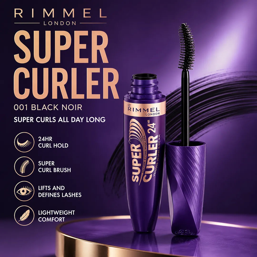 RIMMEL SUPER CURLER 001 BLACK NOIR