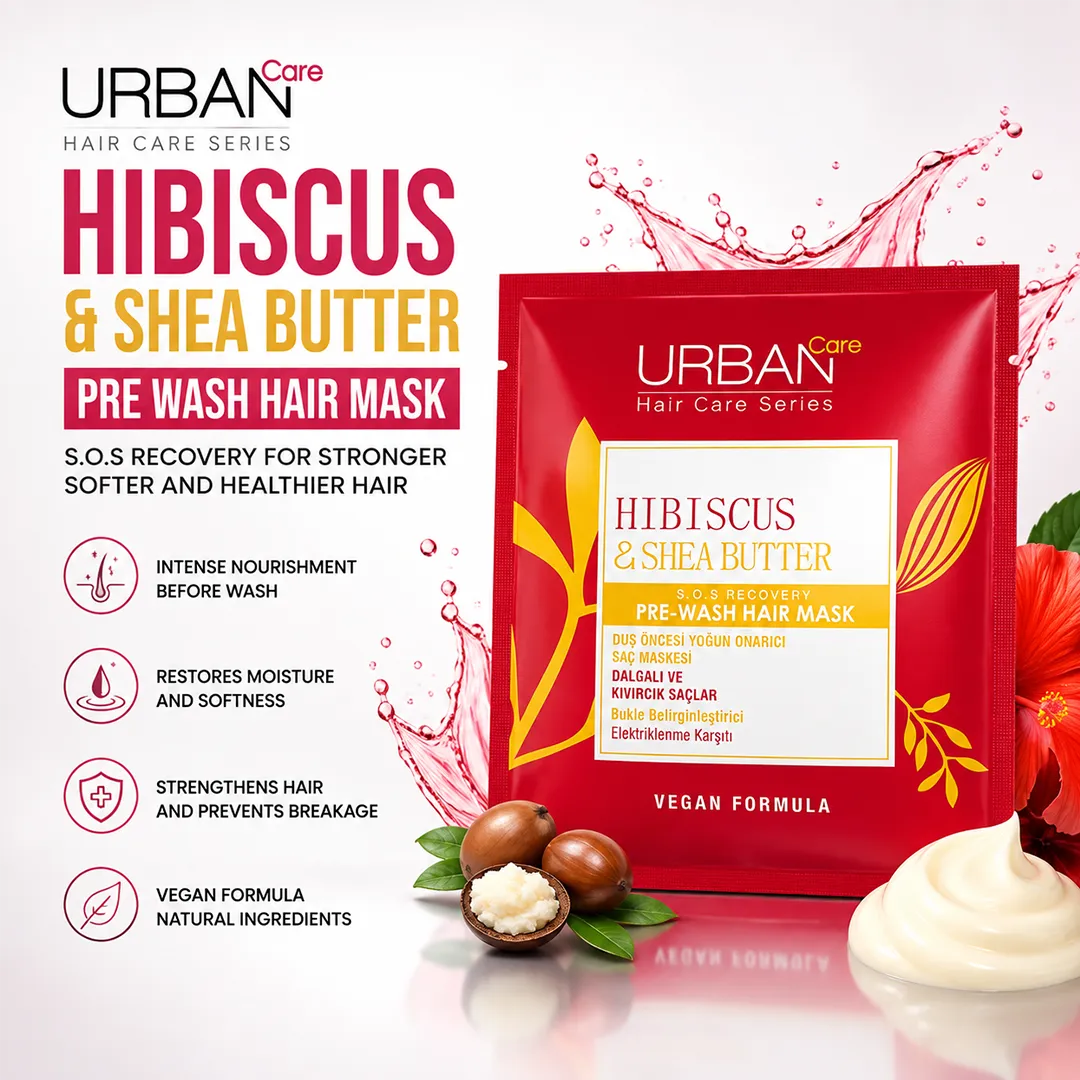 URBAN CARE TWISTED CURLS HIBISCUS PRE WASH HAIR MASK 50ML