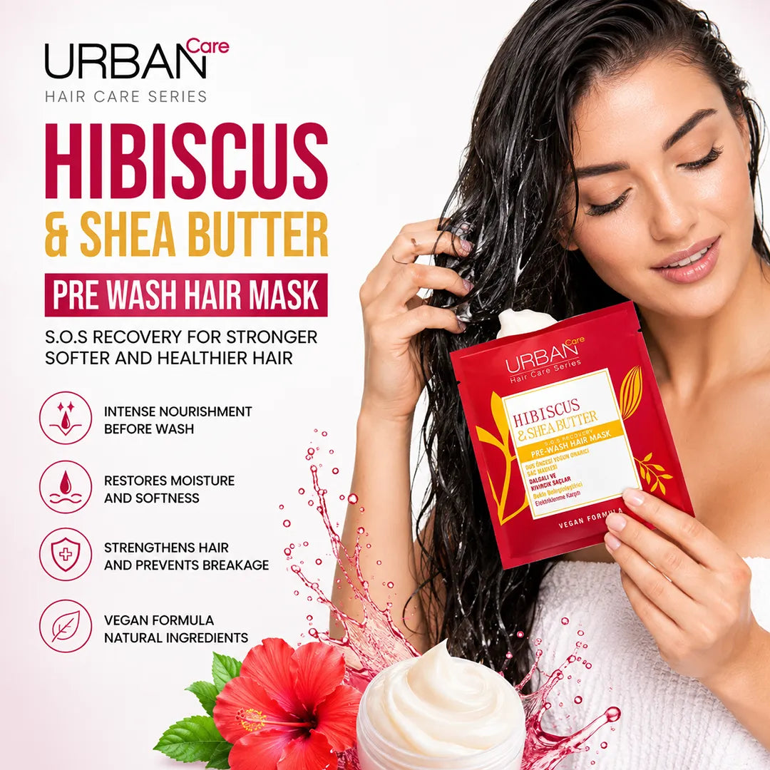 URBAN CARE TWISTED CURLS HIBISCUS PRE WASH HAIR MASK 50ML