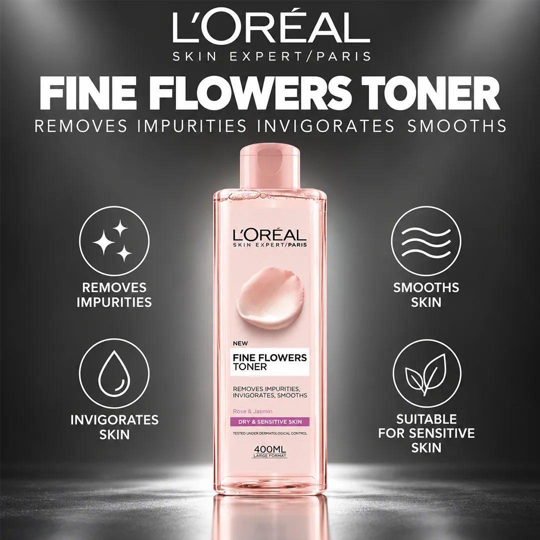 LOREAL FINE FLOWERS TONER 400ML
