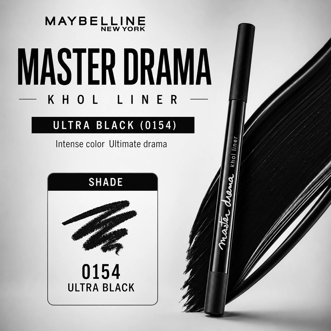 MAYBELLINE MASTER DRAMA KHOL LINER ULTRA BLACK (0154)