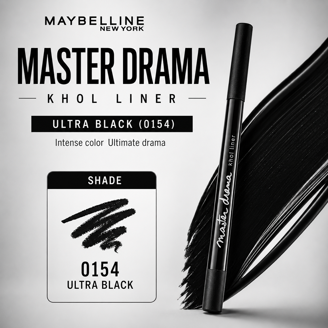 MAYBELLINE MASTER DRAMA KHOL LINER ULTRA BLACK (0154)