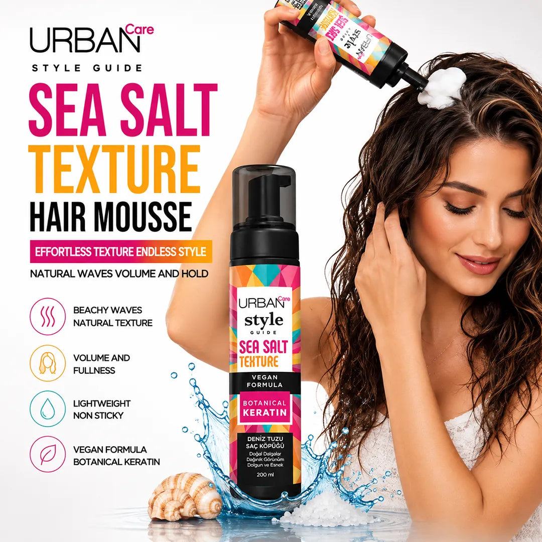 URBAN CARE STYLE SEA SALT TEXTURE HAIR MOUSE 200ML