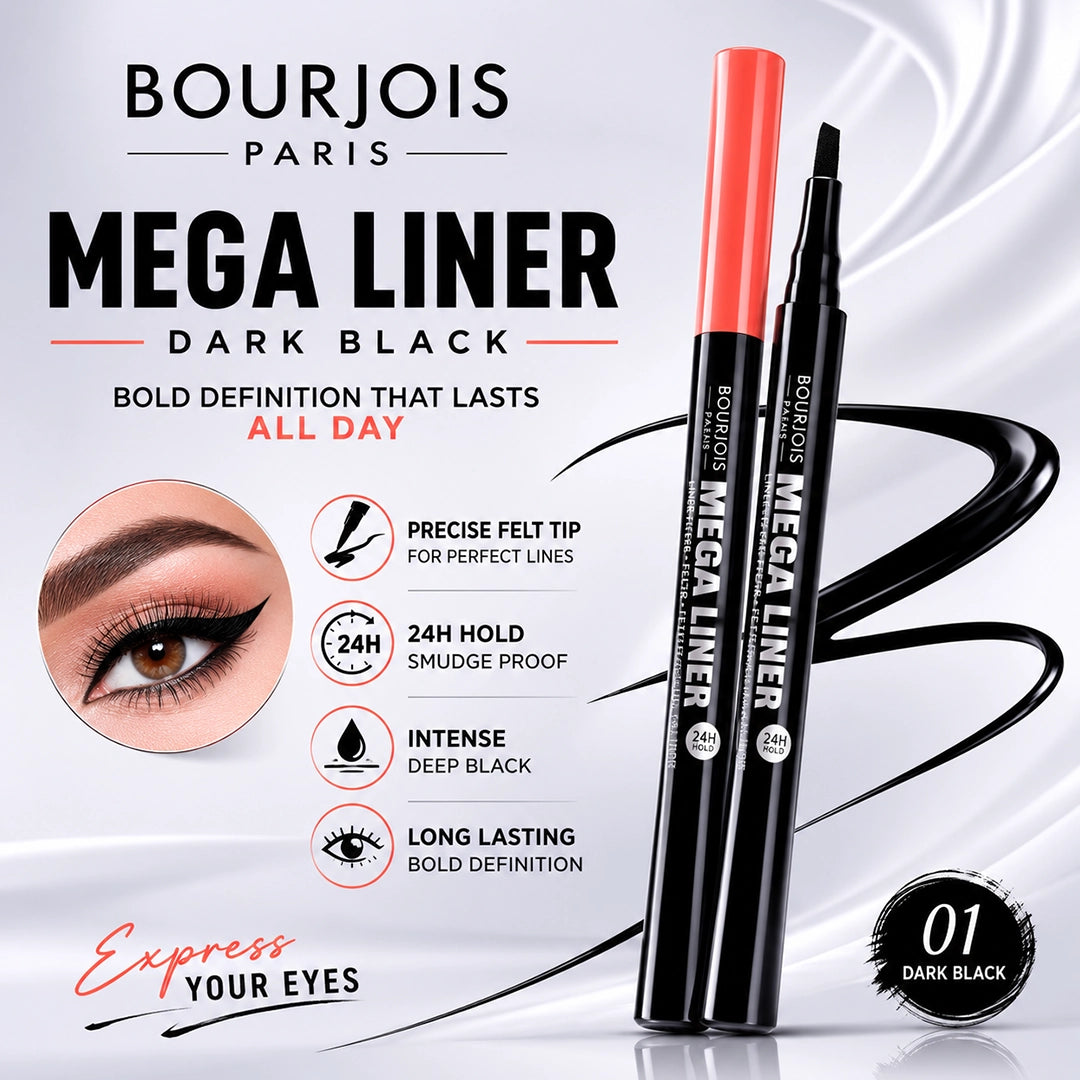 BOURJOIS MEGA LINER DARK BLACK 01