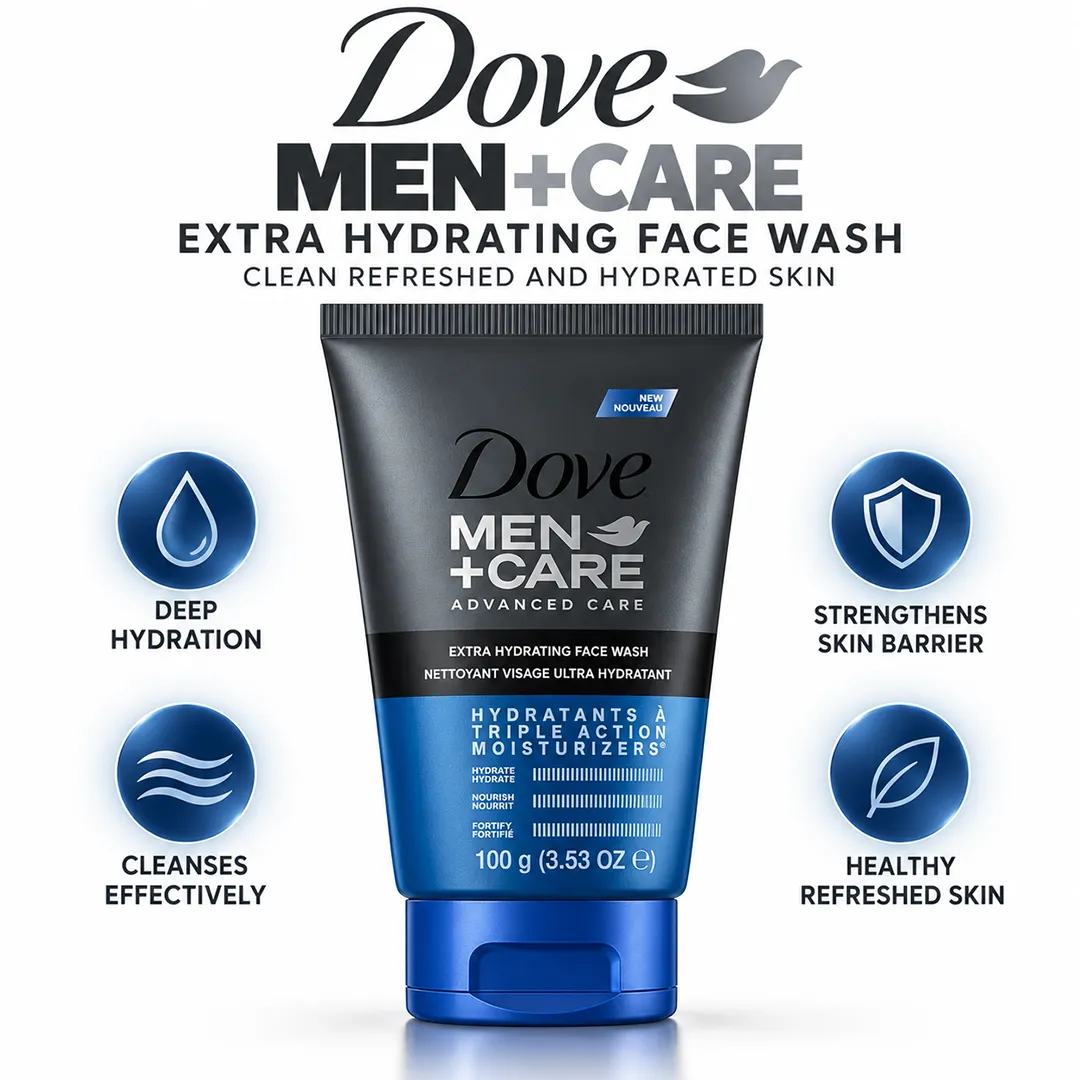 DOVE THAI MEN CARE FACE WASH 100G EXTRA HYDRATING