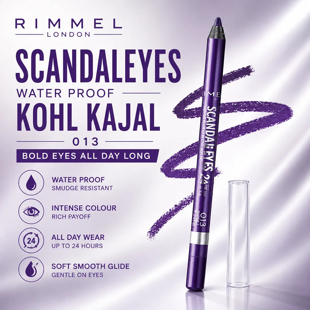 RIMMEL SCANDALE EYES WATER PROOF KOHL KAJAL 013 1.2G