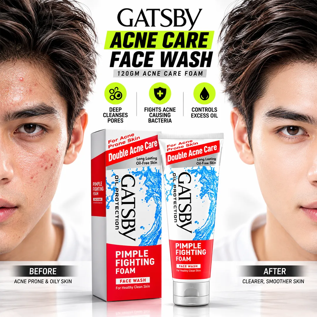 GATSBY FACE WASH 120GM ACNE CARE FOAM