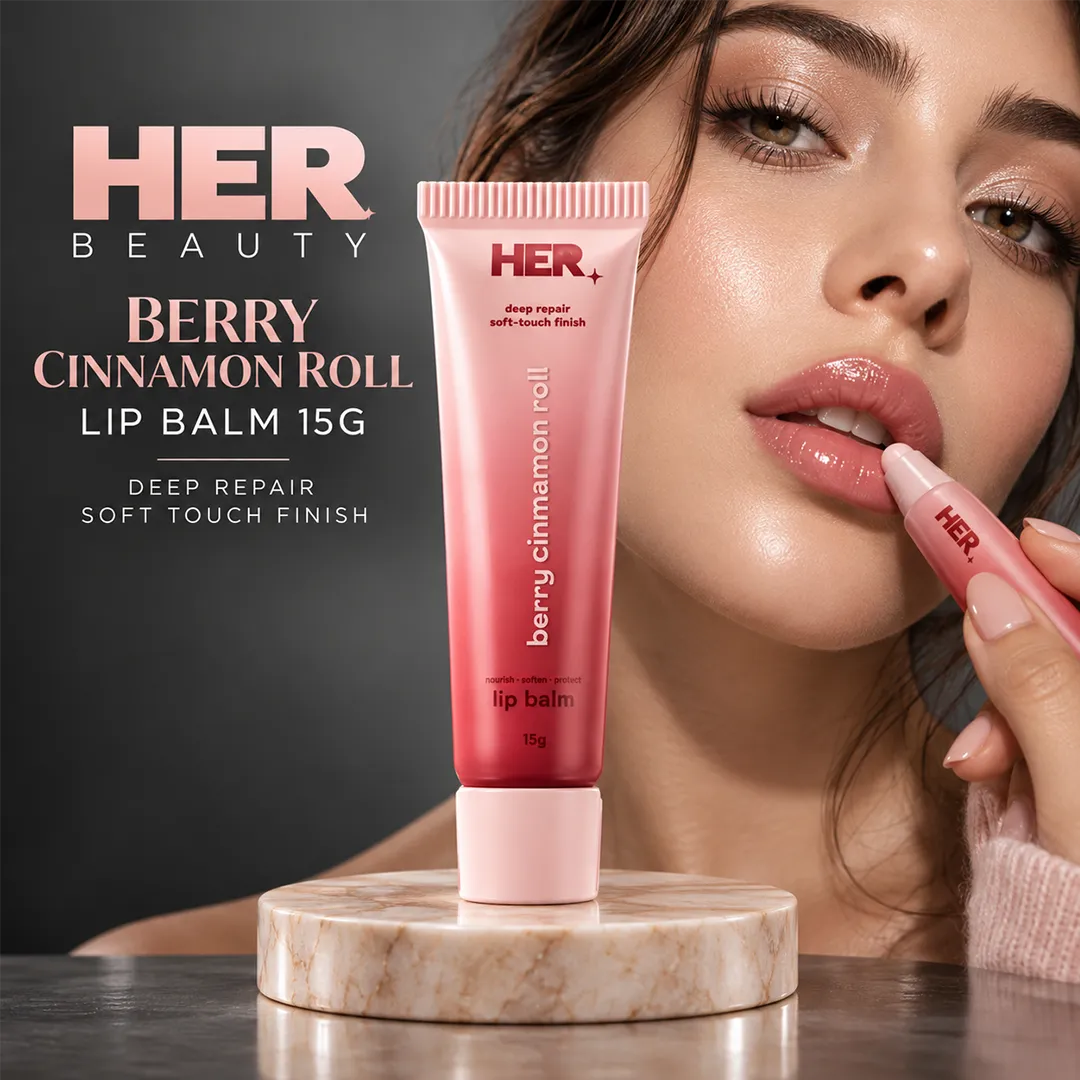 HER BEAUTY BERRY CINNAMON ROLL LIP BALM 15G