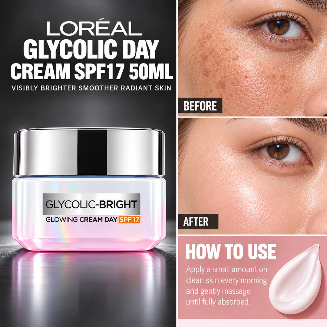 LOREAL GLYCOLIC DAY CREAM SPF17 50ML