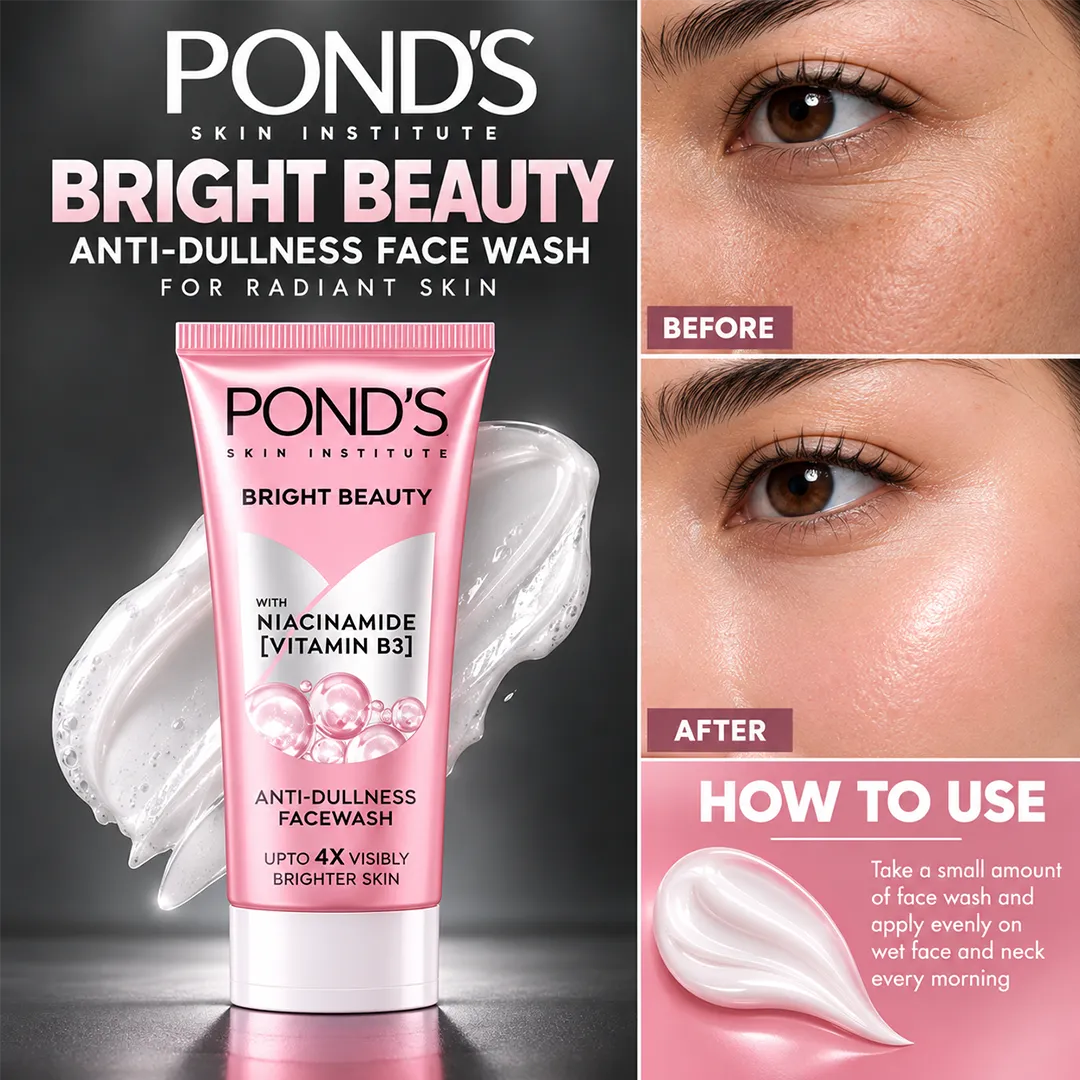 PONDS PAK BRIGHT BEAUTY FACE WASH 50GM