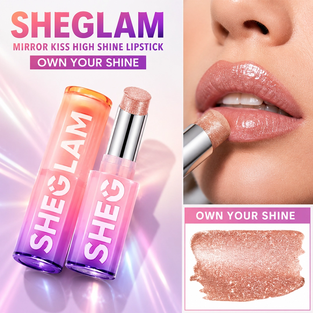 SHEGLAM MIRROR KISS HIGH SHINE LIPSTICK OWN YOUR SHINE