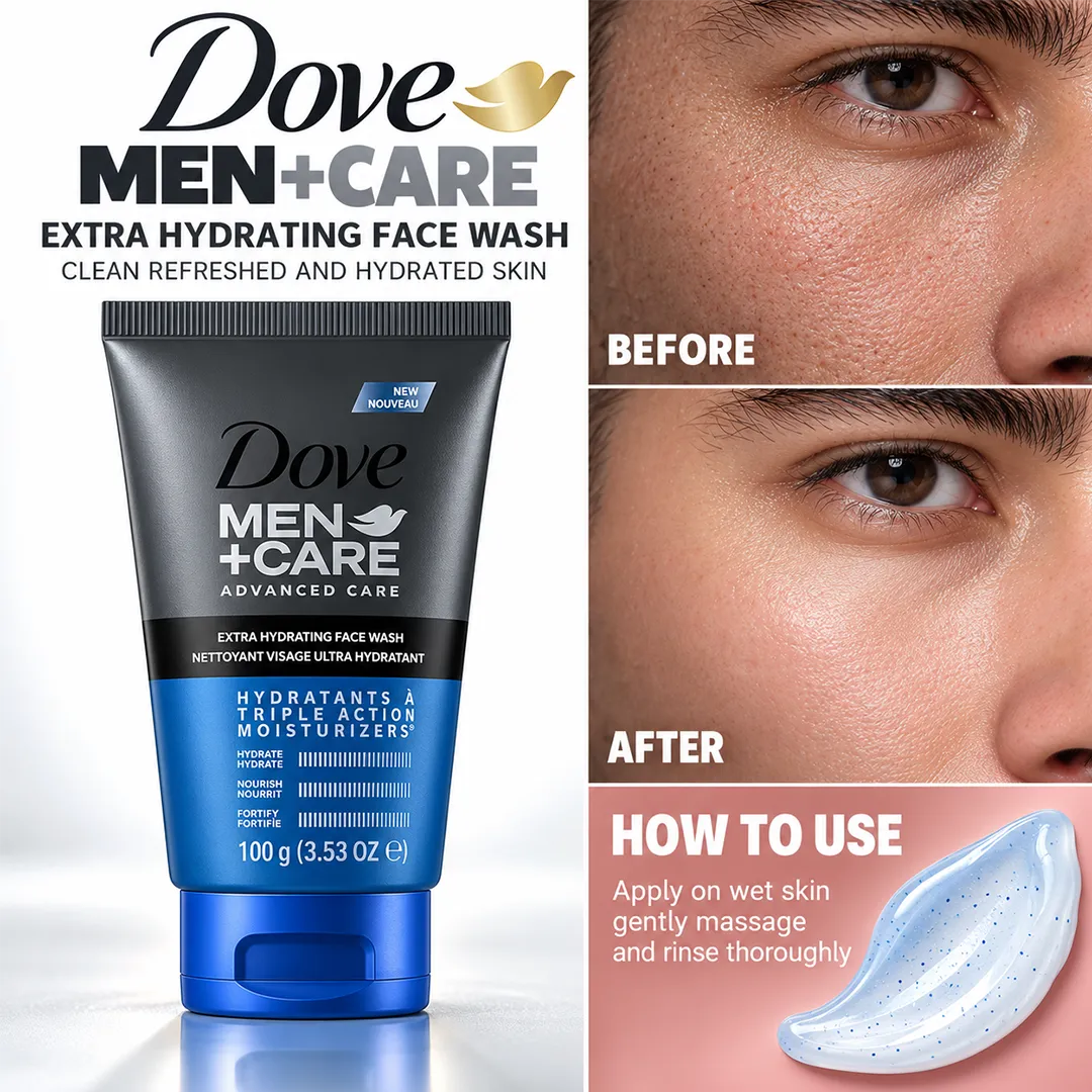 DOVE THAI MEN CARE FACE WASH 100G EXTRA HYDRATING