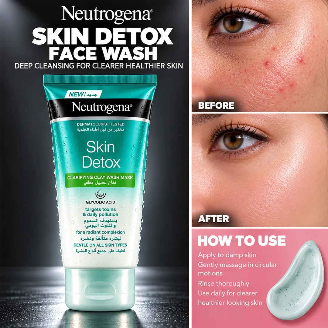 NEUTROGENA SKIN DETOX FACE WASH 150ML GLYCOLIC ACID