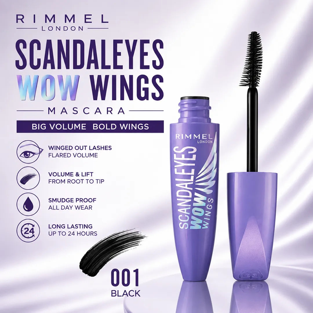 RIMMEL SCANDAL EYES WOW WINGS MASCARA 001BLACK