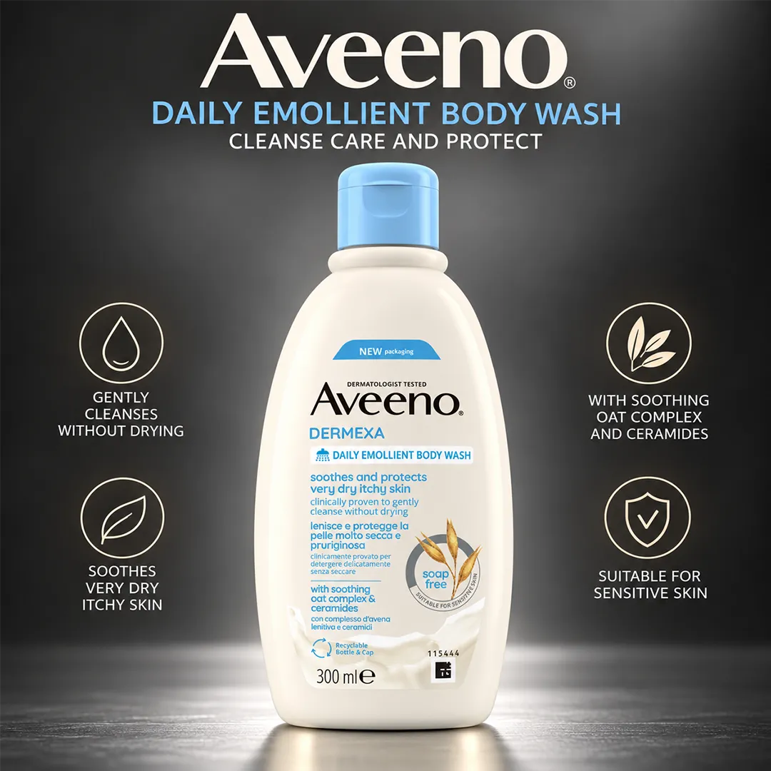 AVEENO DAILY EMOLLIENT BODY WASH 300ML