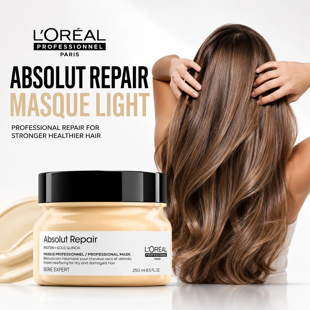 LOREAL PRO ABSOLUT REPAIR MASQUE 250ML LIGHT.