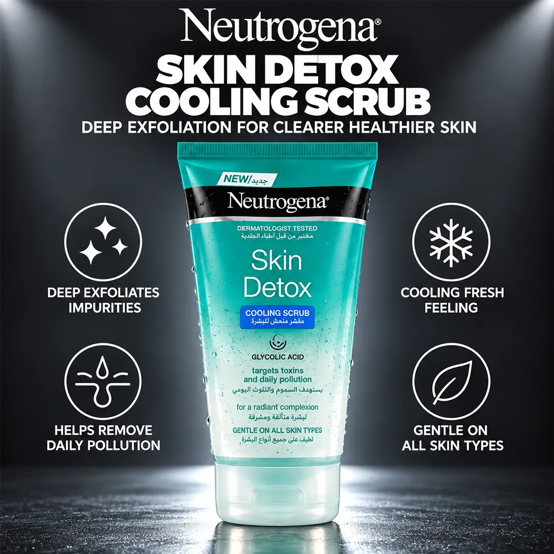 NEUTROGENA SKIN DETOX COOLING SCRUB 150ML.