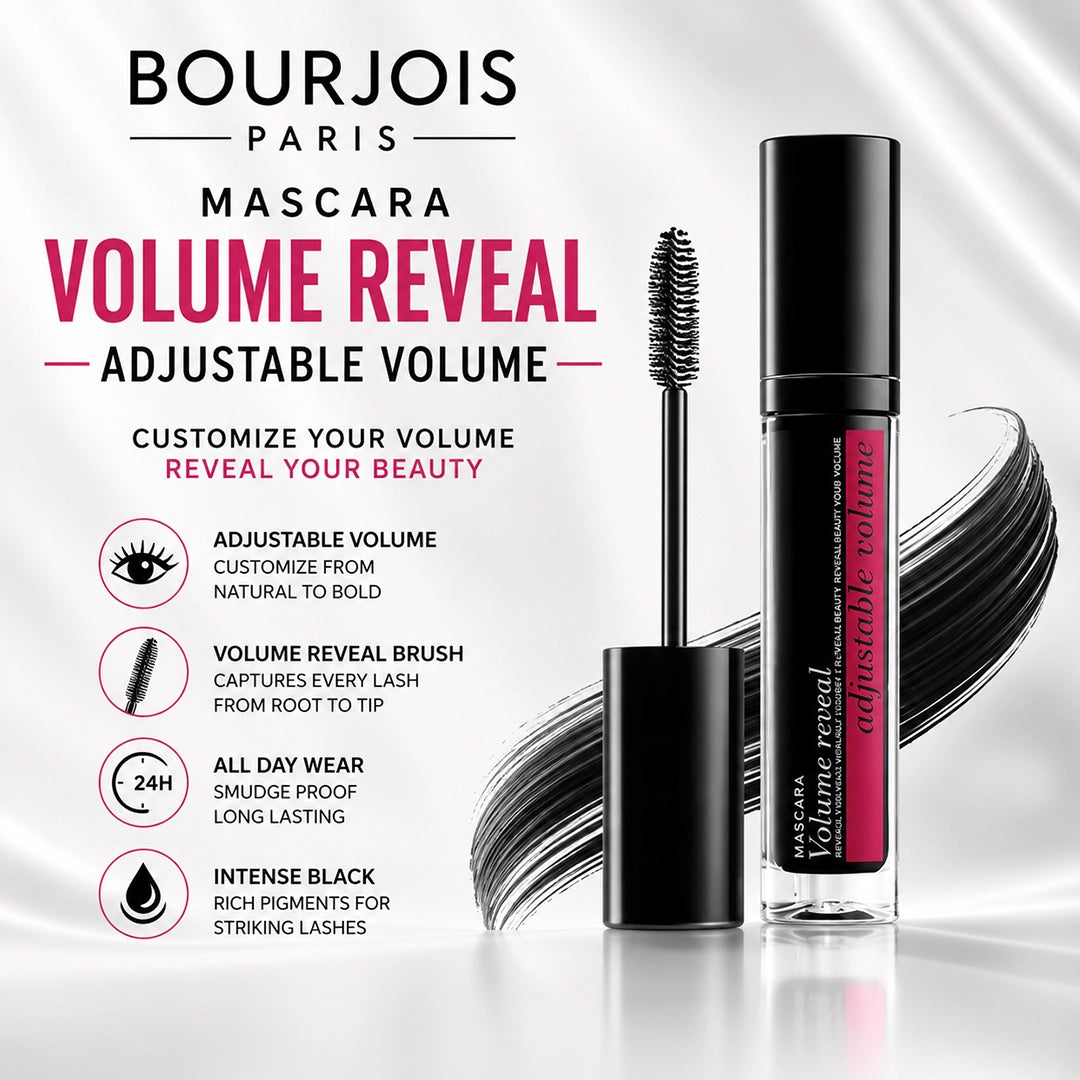 BOURJOIS MASCARA VOLUME REVEAL ADJUSTABLE VOLUME BLACK