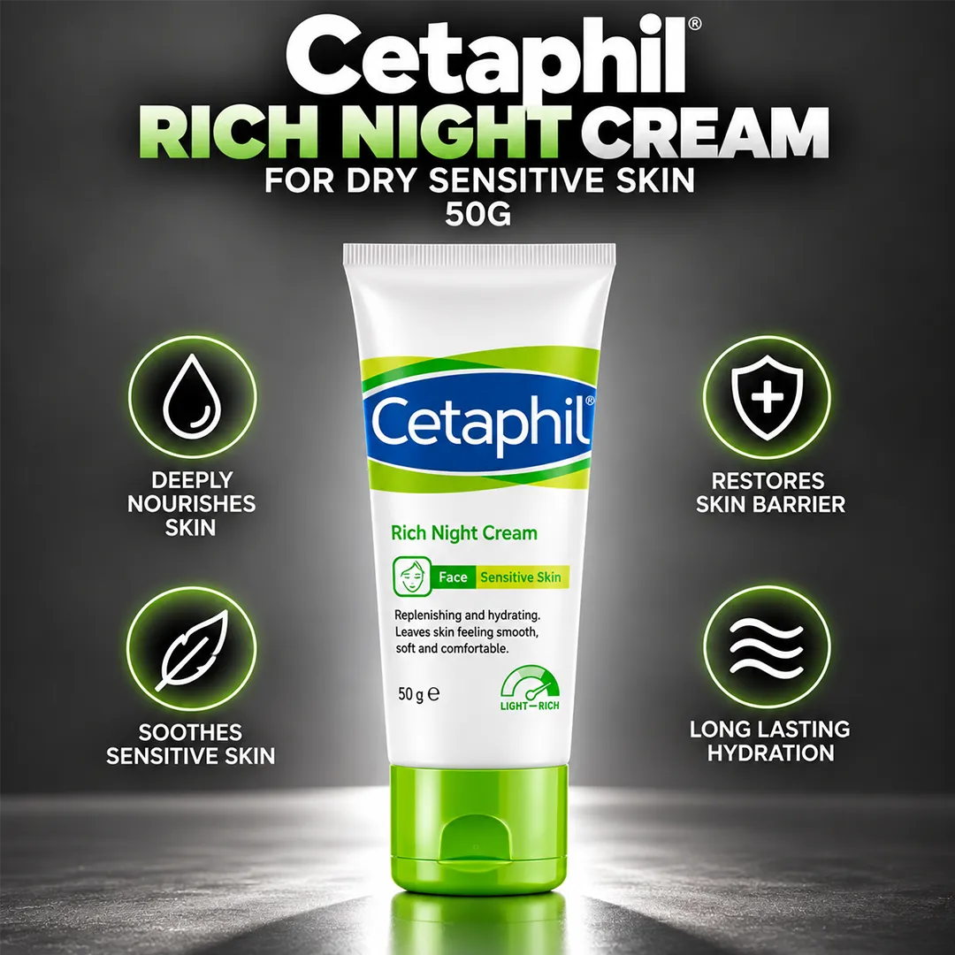 CETAPHIL NIGHT CREAM 50G DRY SENSITIVE SKIN