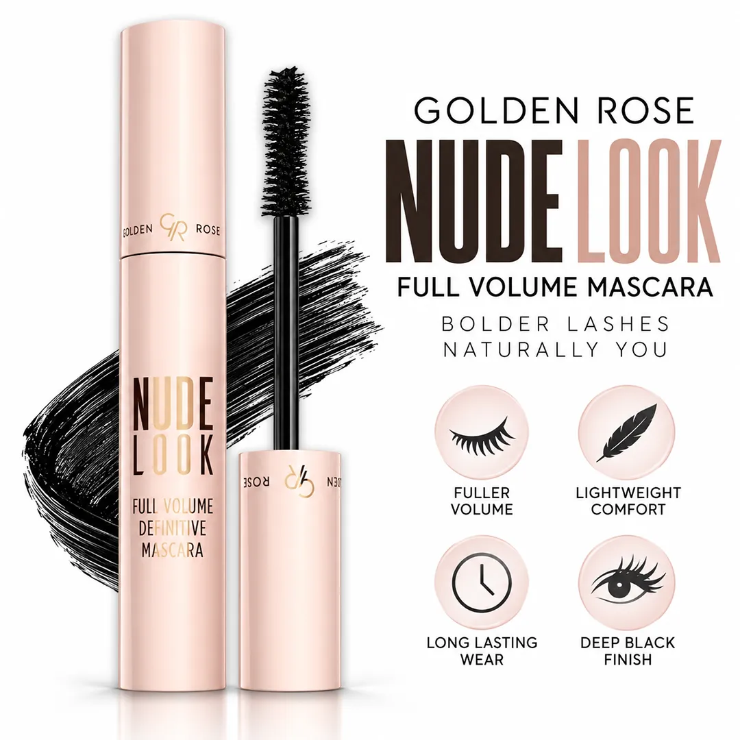GOLDEN ROSE NUDE LOOK MASCARA DEEP BLACK 9ML