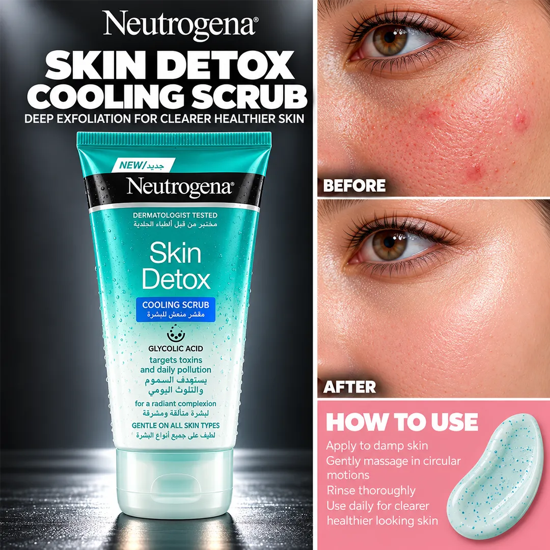 NEUTROGENA SKIN DETOX COOLING SCRUB 150ML.