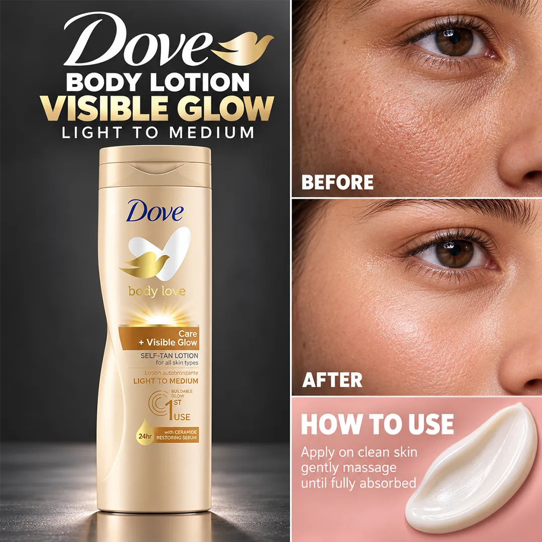 DOVE UK BODY LOTION 400ML VISIBLE GLOW LIGHT TO MEDIUM