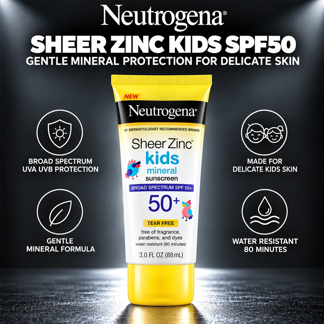 NEUTROGENA SUNSCREEN SHEER ZINC KIDS SPF50 88ML