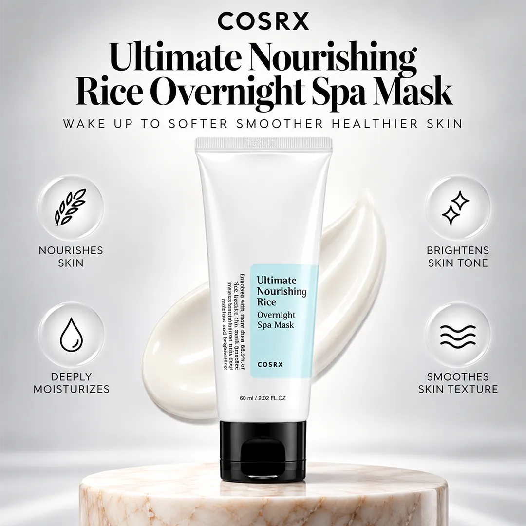 COSRX ULTIMATE NOURISHING RICE OVERNIGHT SPA MASK 60ML