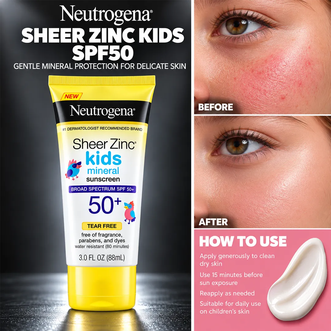 NEUTROGENA SUNSCREEN SHEER ZINC KIDS SPF50 88ML