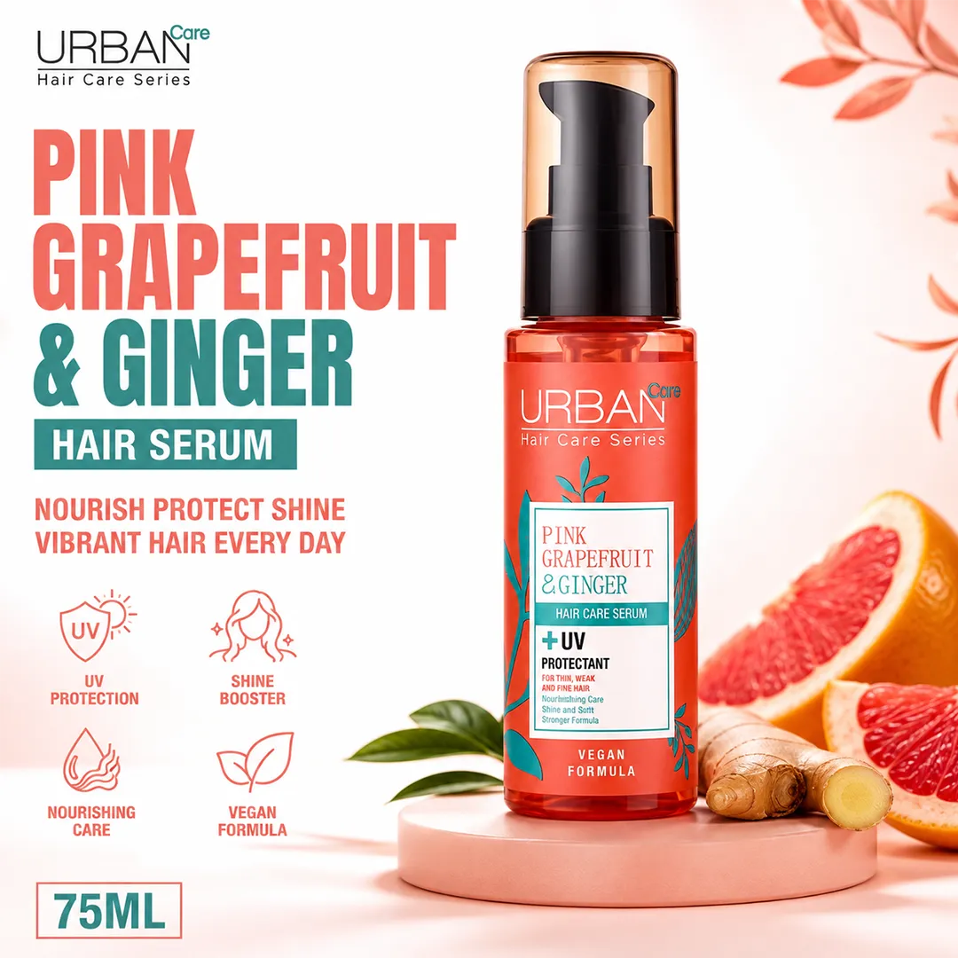 URBAN CARE PINK GRAPEFRUIT & GINGER HAIR SERUM 75ML