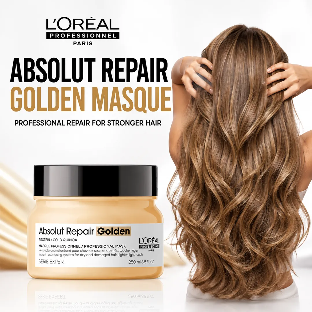 LOREAL PRO ABSOLUTE REPAIR GOLD MASQUE 250ML LIGHT.