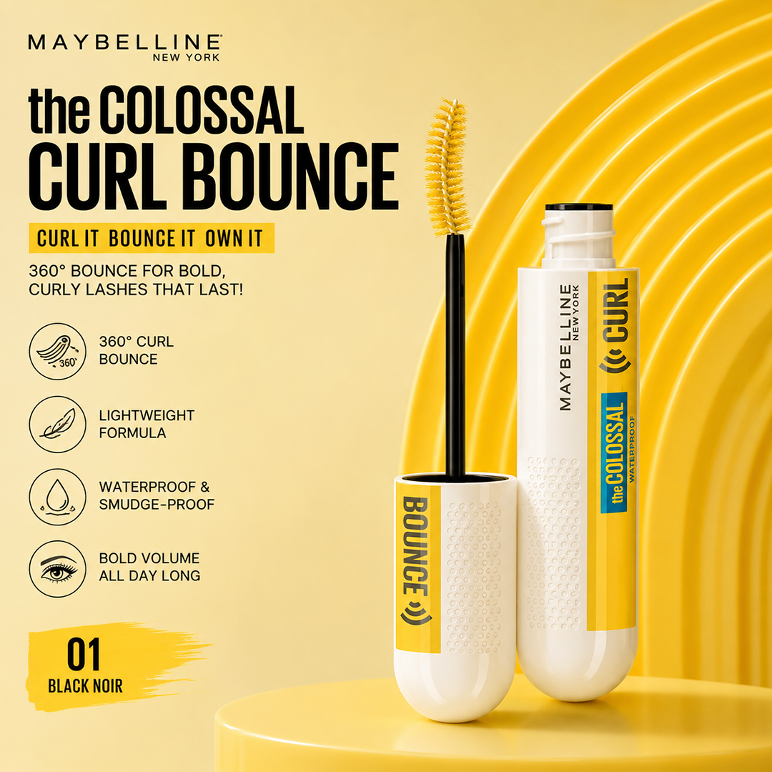 MAYBELLINE COLOSSAL CURL BOUNCE MASCARA 01 BLACK NOIR