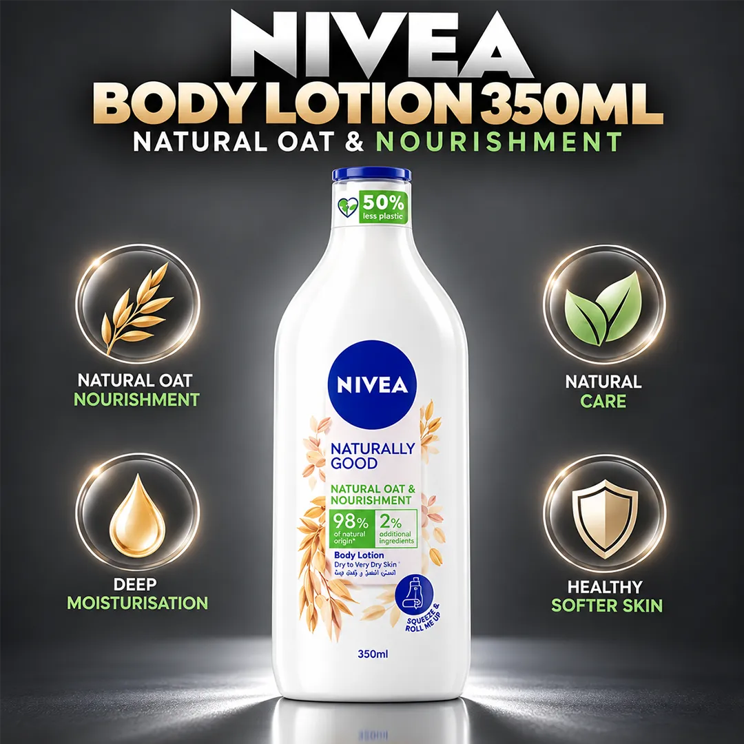 NIVEA BODY LOTION 350ML NATURAL OAT & NOURISHMENT