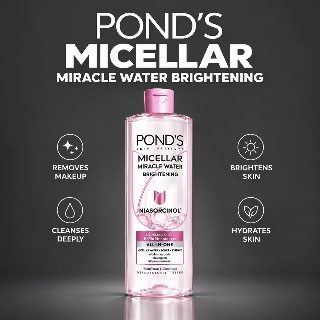 PONDS MICELLAR MIRACLE WATER BRIGHTENING 400ML