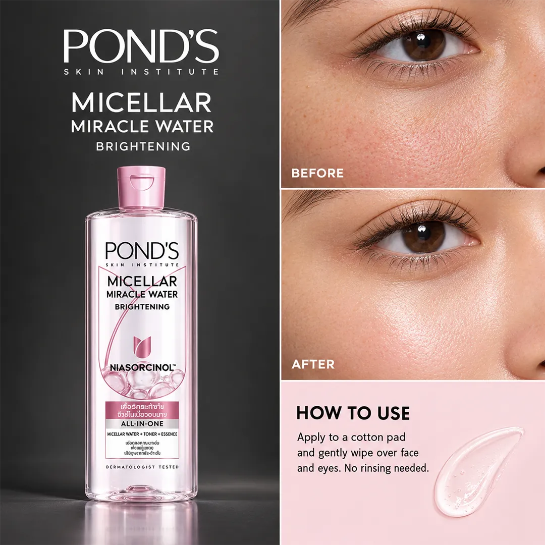 PONDS MICELLAR MIRACLE WATER BRIGHTENING 400ML