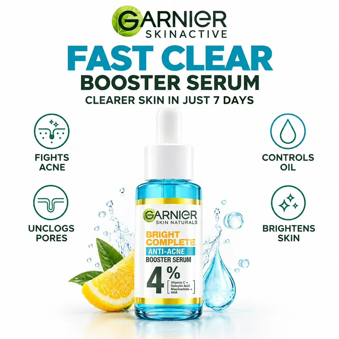 GARNIER SKINACTIVE FAST CLEAR BOOSTER SERUM 4% 30ML