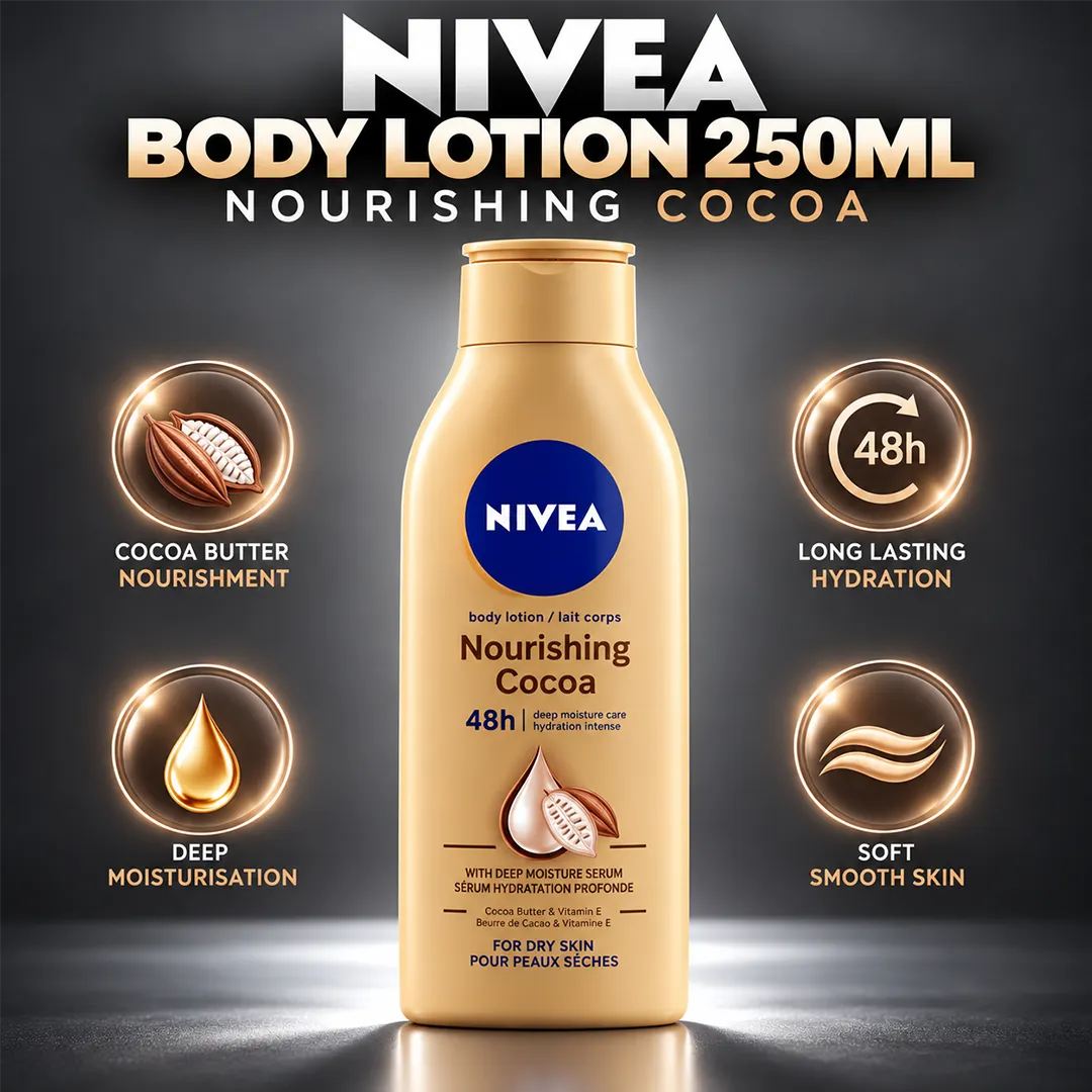 NIVEA BODY LOTION 250ML NOURISHING COCOA