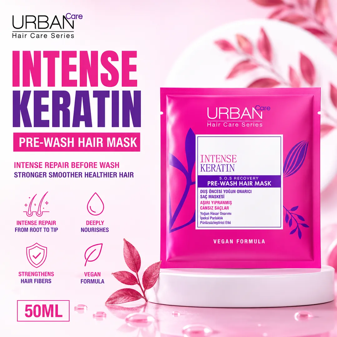 URBAN CARE INTENSE KERATIN PRE WASH HAIR MASK 50ML