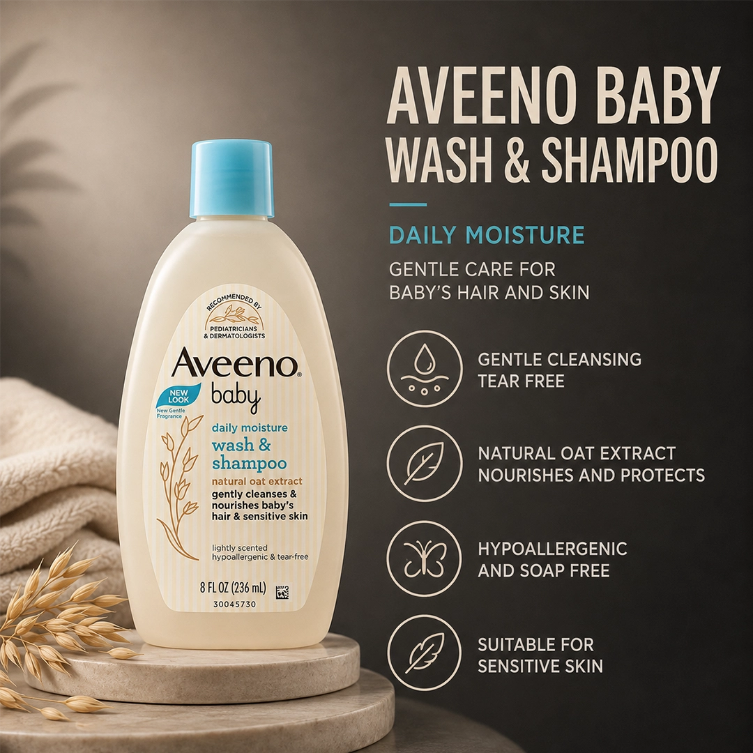 AVEENO BABY WASH & SHAMPOO 236ML