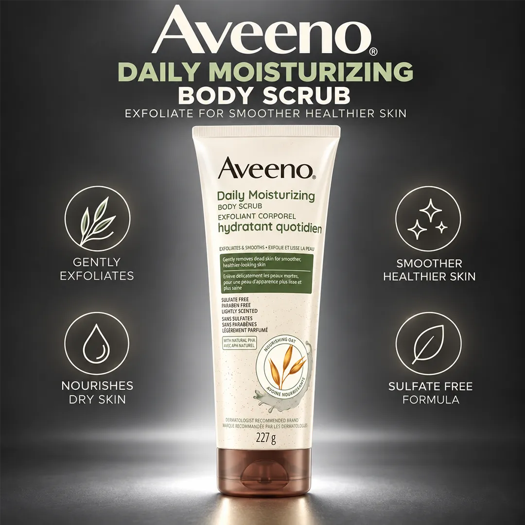 AVEENO DAILY MOISTURISING BODY SCURB 227G