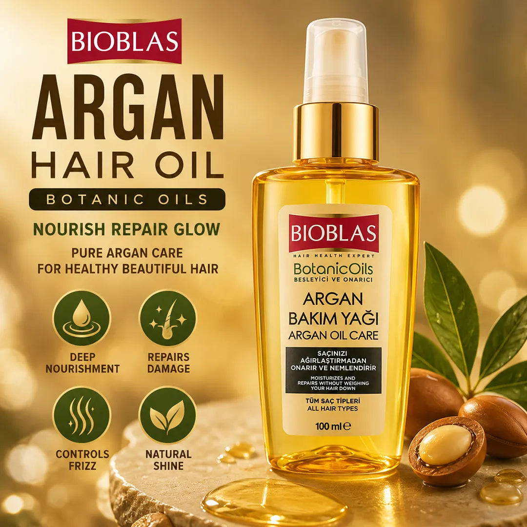 BIOBLAS HAIR OIL 100ML BOTANIC OILS ARGAN