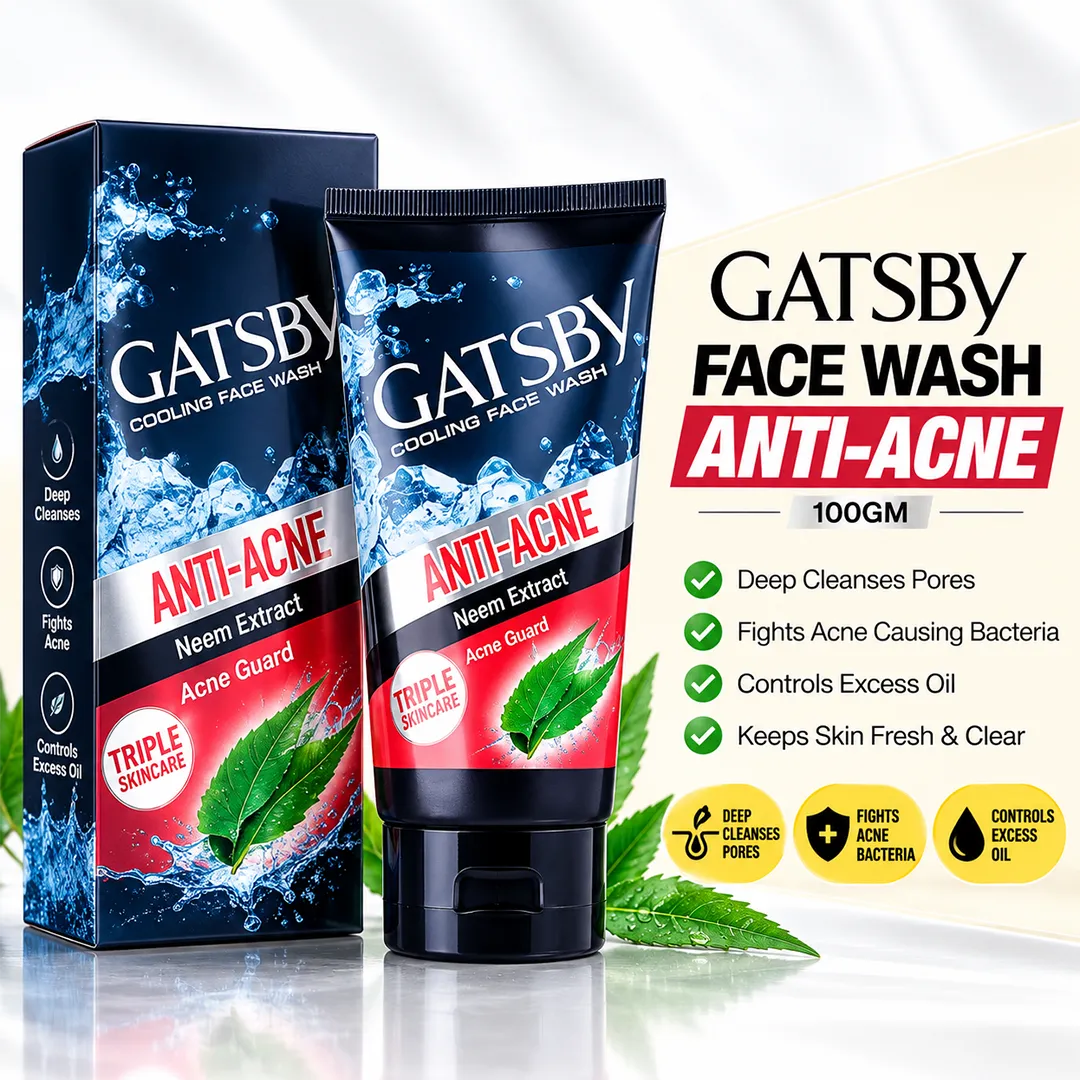 GATSBY FACE WASH 100GM ANTI ACNE