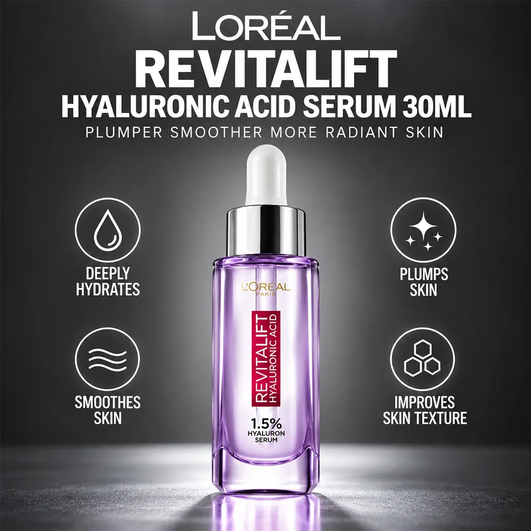 LOREAL REVITALIFT HYALURONIC ACID SERUM 60% 30ML