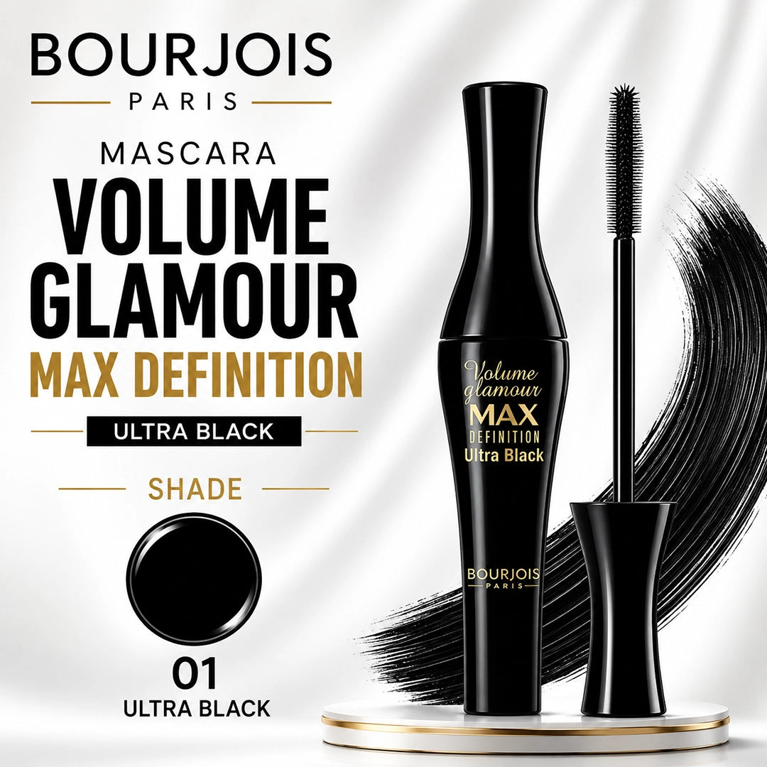 BOURJOIS MASCARA VOLUME GLAMOUR MAX DEFINITION ULTRA BLACK